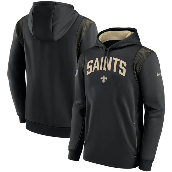 Men's New Orleans Saints Black Sideline Stack Performance Pullover Hoodie 002,We sell and wholesale Men's New Orleans Saints Black Sideline Stack Performance Pullover Hoodie 002 on line form chian!